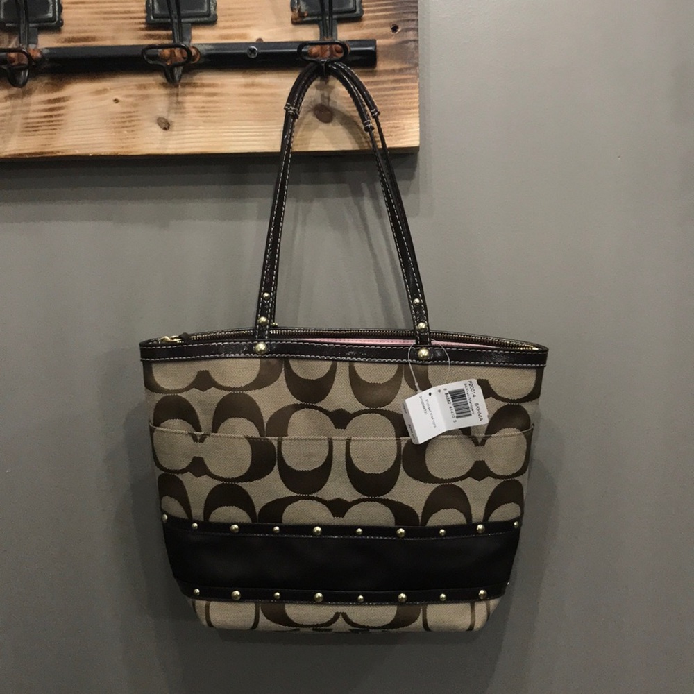 Coach studded tote